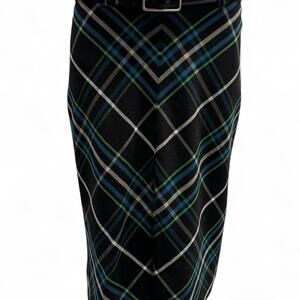 black plaid maxi skirt